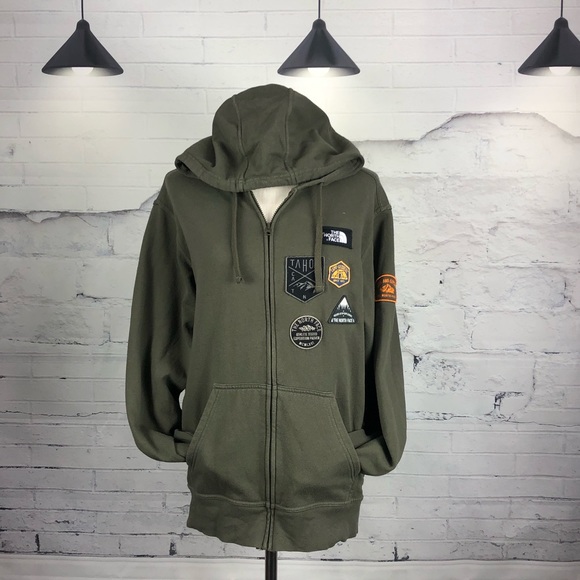the north face patch hoodie